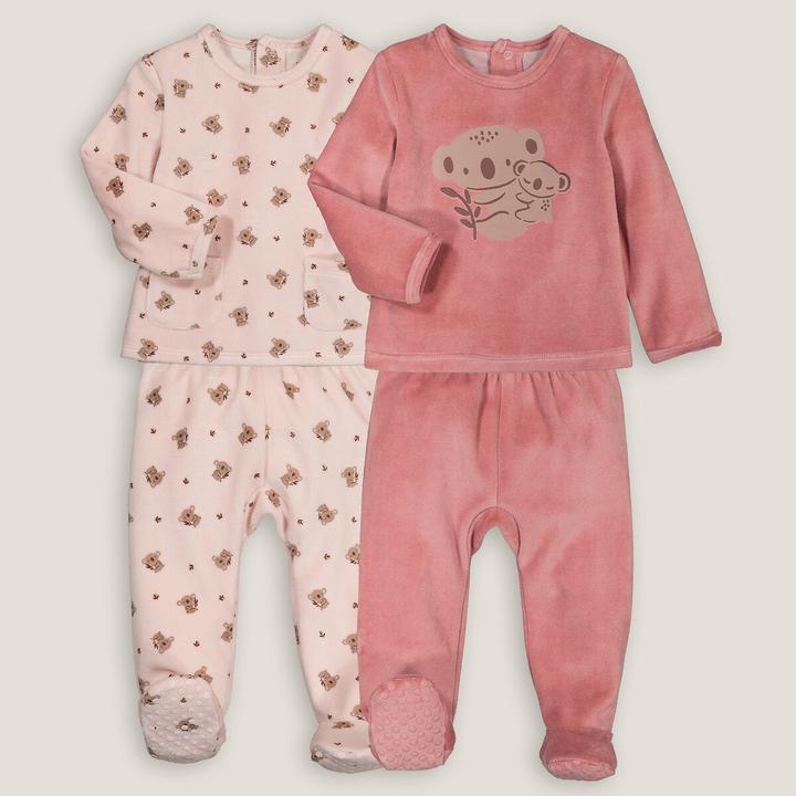 Actual product image La Redoute Collections 2 Pack Velvet Pyjamas (98)