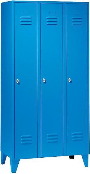 Wolf Steel locker with cleated feet, compartments cabinet height (90 cm, 185 cm)