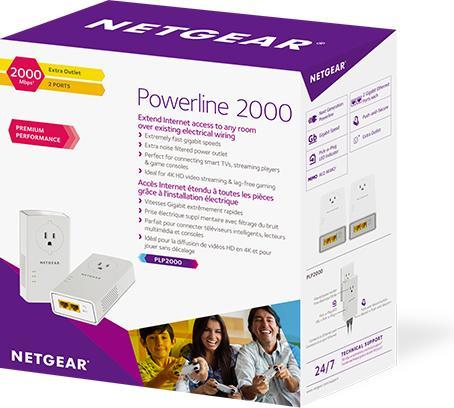 Produktbild Netgear Powerline 2000 + Extra Outlet (2000 Mbit/s)