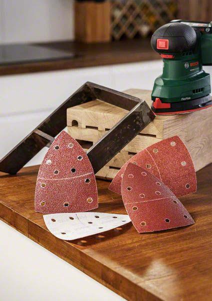 Image du produit Bosch Zubehör Set de feuilles abrasives pour ponceuses Multi, 25 pièces, 11 trous, 102 x 62 mm, 40 - 180 (40, 80, 120, 180)
