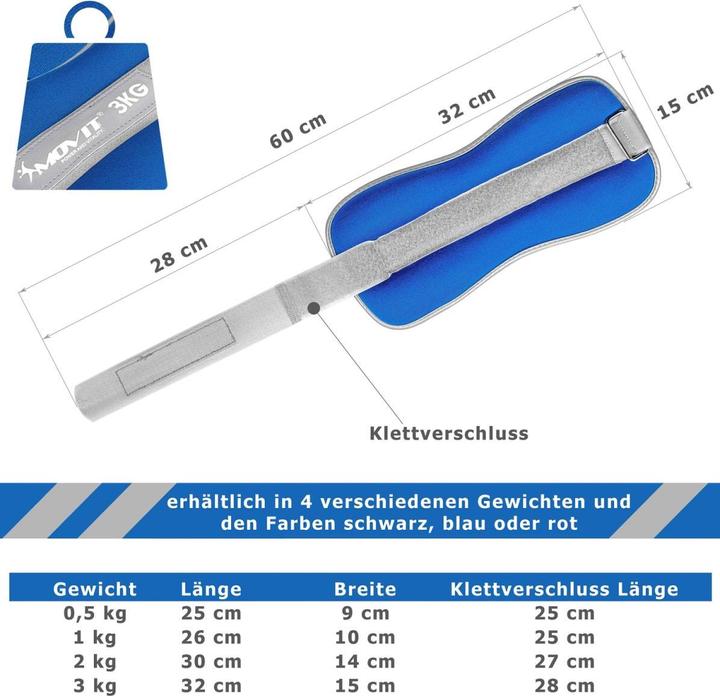 Produktbild Movit Gewichtsmanschetten (2 x 3 kg)