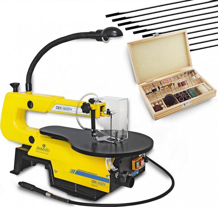 Produktbild Markmüller BAMATO - Dekupiersäge DEK-1600V inkl. 10 Sägeblätter und 103 tlg. Werkzeug-Set
