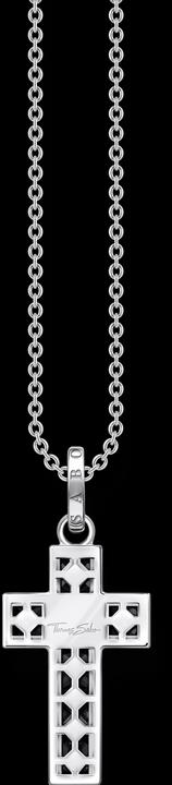 Produktbild Thomas Sabo Kette Kreuz schwarze Steine silber (925er Silber, 40 - 45 cm)