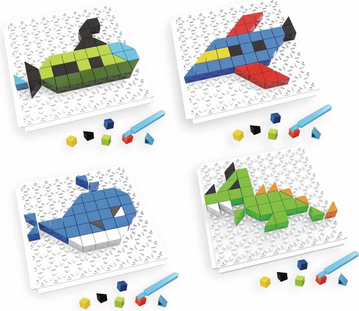 Eddy Toys Bauklötze-Puzzle-Set, Wal, 4 in 1, 59-teilig.