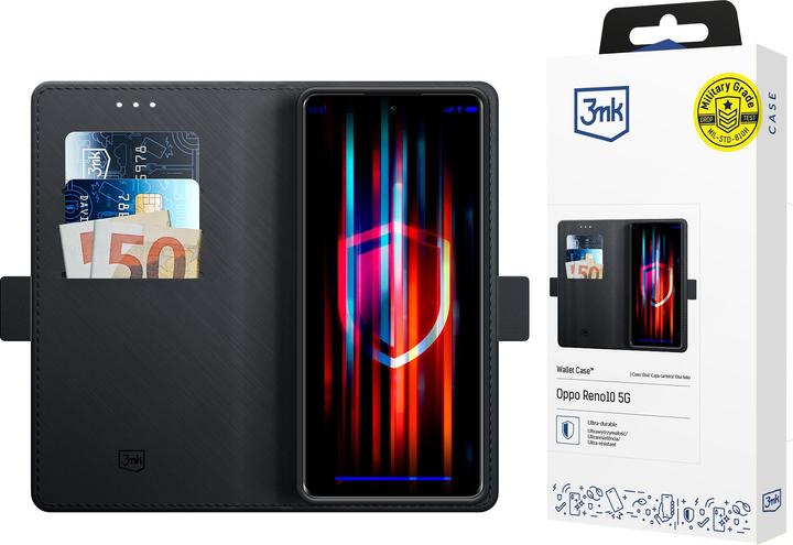 Produktbild 3MK Wallet Case Oppo Reno10 5G czarny/black (OPPO Reno 10)