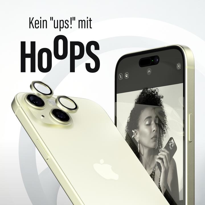 Immagine prodotto PanzerGlass Protezione dell'obiettivo della fotocamera Hoops (1 Pezzo/i, Apple iPhone 15 Plus, Apple iPhone 15)