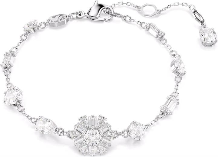 Swarovski Idyllia Armband Verschiedene Schliffe Schneeflocke Weiss (19.50 cm, Swarovski Metall)