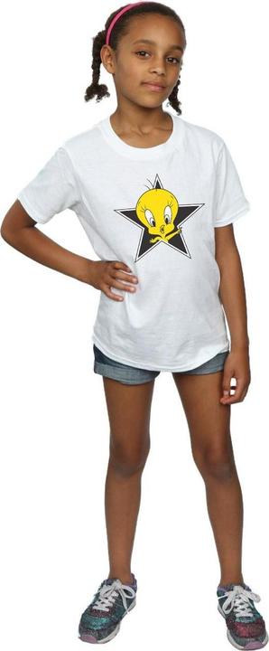 Actual product image Looney Tunes Girls Tweety Pie Star Cotton T-Shirt (140, 146)