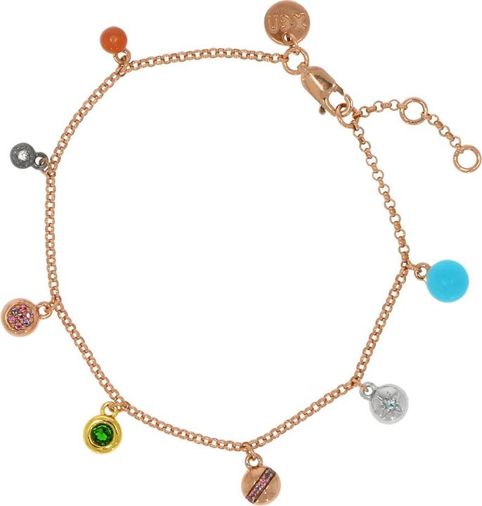 Produktbild Xen Armband Multicolor ca. 1,55 ct. 17-19 cm rosèvergoldet (19 cm, 925 Sterling Silber)