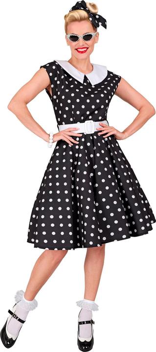 Immagine prodotto Widmann MODA ROCK'N'ROLL DEGLI ANNI '50 NERO (vestito con sottogonna, cintura, fascia per capelli), M (M)