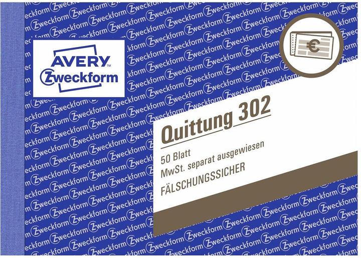 Actual product image Avery Receipt form (50 x)