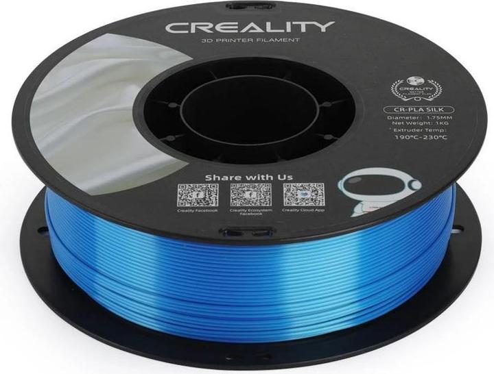 Actual product image Creality Filament PLA Silk (PLA, 1.75 mm, 1000 g, Blue)