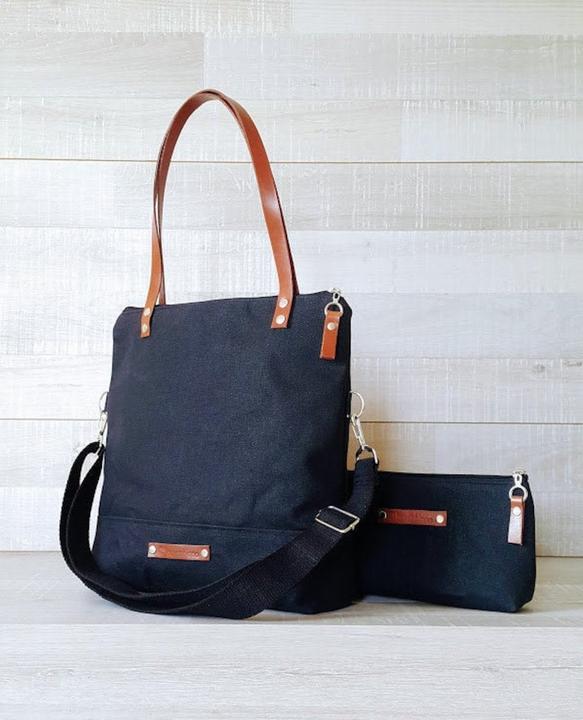 Produktbild Only-Bags.Store Tragetasche aus gewachstem Canvas in CHARCOAL BLACK