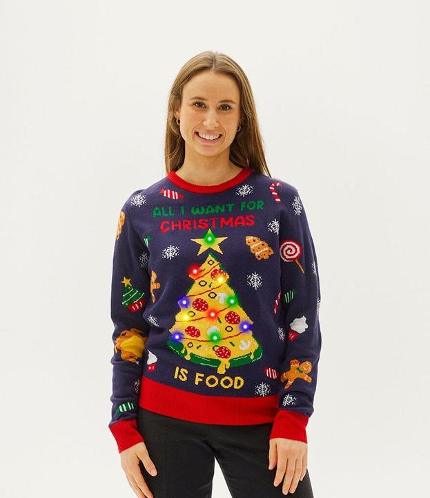 Actual product image Christmas Sweats All I Want For Christmas Is Food LED (S)