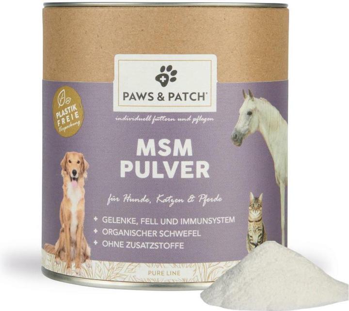 Produktbild Paws & Patch Paws and Patch MSM Pulver Hunde/Katzen/Pferde (400g) (Adult, 1 Stk., 400 g)