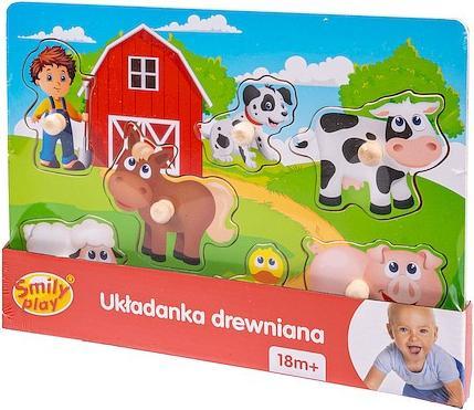 Produktbild Smily Spielen Spielen Holzbauernhof-Puzzle 7 El (7 Teile)