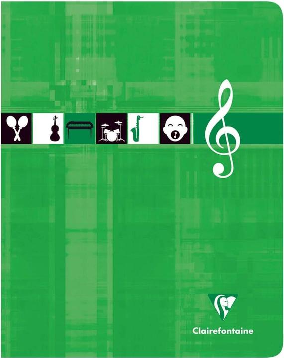 Produktbild Clairefontaine Notenheft (17 x 22 cm, Liniert, Harter Einband)