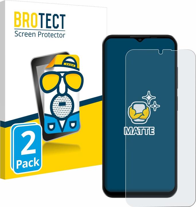 Actual product image BROTECT Anti-glare screen protector matt (2 Piece, Xiaomi Redmi Note 16 Pro)