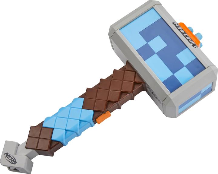 Actual product image Nerf Darts Firing Minecraft Stormlander Hammer