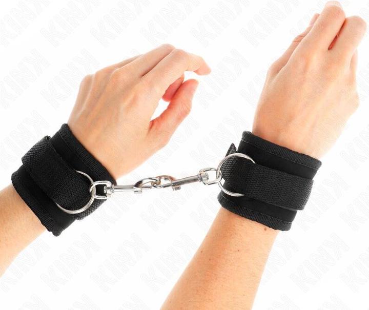 Produktbild Kink Nylon Bind-Handhandfesseln Mit Klettverschluss, Schwarz, Modell 2, Verstellbar, 18-35 cm X 6