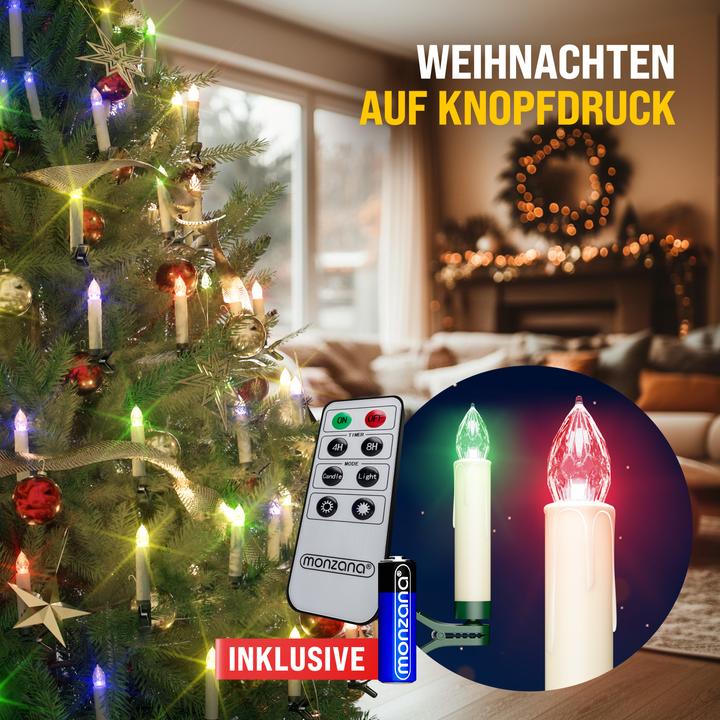 Produktbild Monzana Weihnachtsbaumkerzen (30 x)
