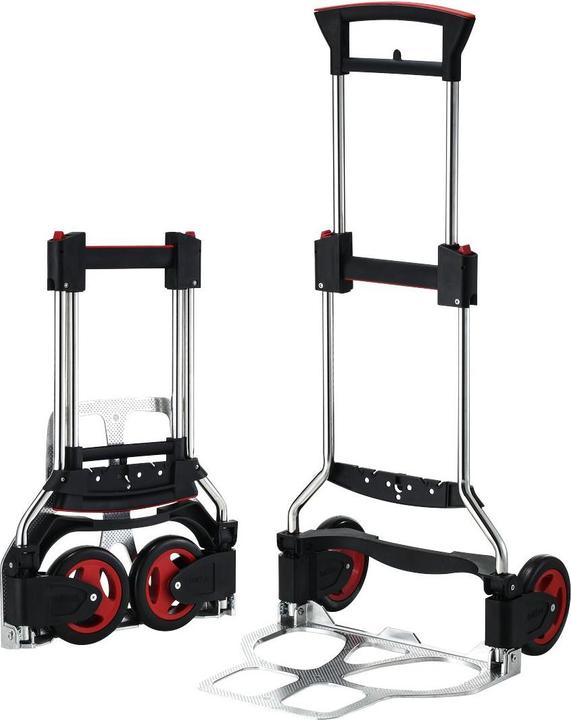 Produktbild HP Autozubehör Transportkarren klappbar Edelstahl Aluminium Höhe 1130 mm Schaufellänge 410 mm Schaufelbreite 490 mm (125 kg)