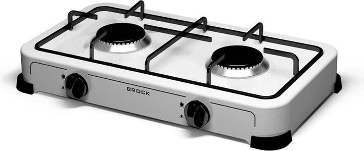 Immagine prodotto Brock Electronics BROCK GS 002 W Cucina a gas a doppio bruciatore G30 G31 Bianco