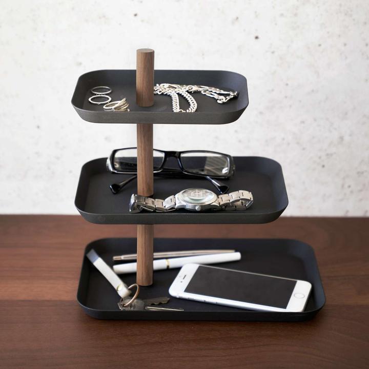 Actual product image Yamazaki 3-stöckiger Schmuckständer mit drehbaren Ablagen RIN