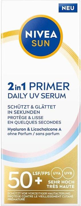 Immagine prodotto NIVEA Primer 2 in 1 (Crema solare viso, SPF 50+, 30 ml)