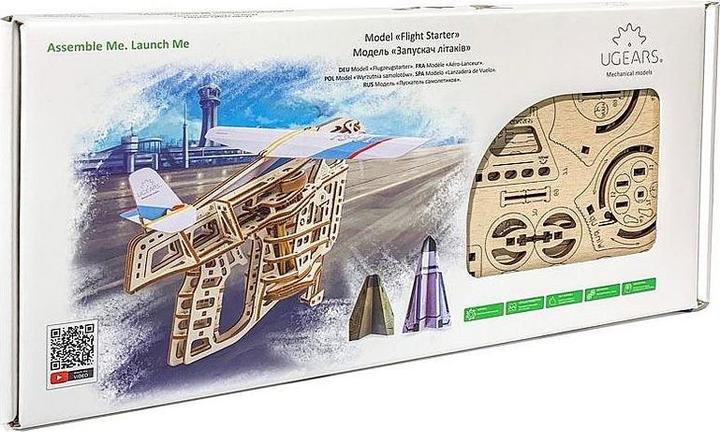 Actual product image Ugears Aircraft starter mechanical model kit
