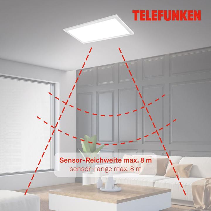 Produktbild Telefunken LED Sensor Panel 36W 3600 lm 4000 K neutralwei HxBxT 50x295x595 mm wei (3600 lm)