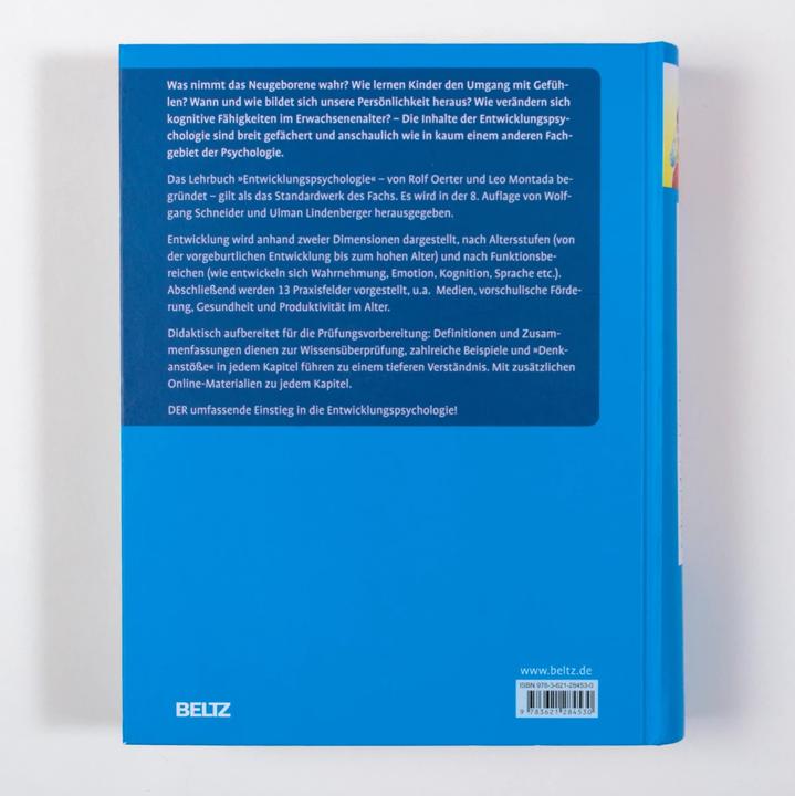 Produktbild Entwicklungspsychologie (Deutsch, Wolfgang Schneider, Ulman Lindenberger, 2018)