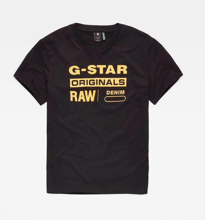 Actual product image G-Star Printed Graphic Eight T-Shirt Regular Fit Black (L)