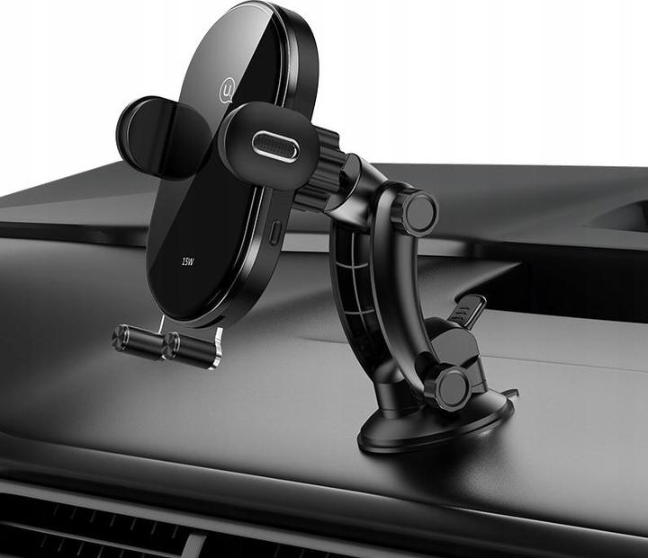 Image du produit Usams Uchwyt indukcyjny US-CD131 15W Automatic do szyby/na deskę rozdz. czarny/black CD131ZJ01