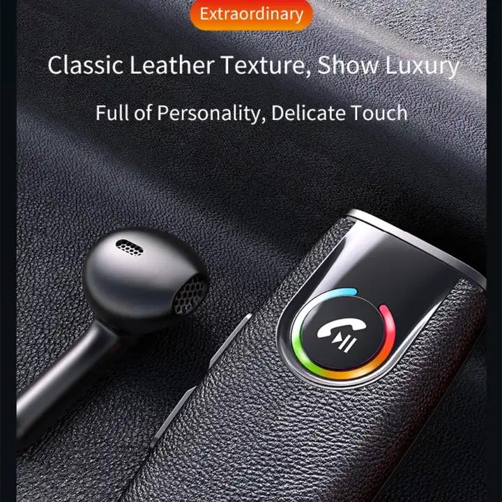 Actual product image PhoneLook Car Bluetooth handsfree car kit with leather texture (Receiver)