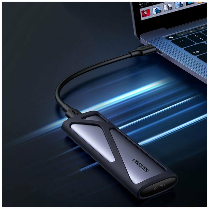 Productafbeelding Ugreen CM400 M.2 SSD behuizing, NVMe, SATA, 10Gbps, USB-C (Grijs) (M.2 2230)