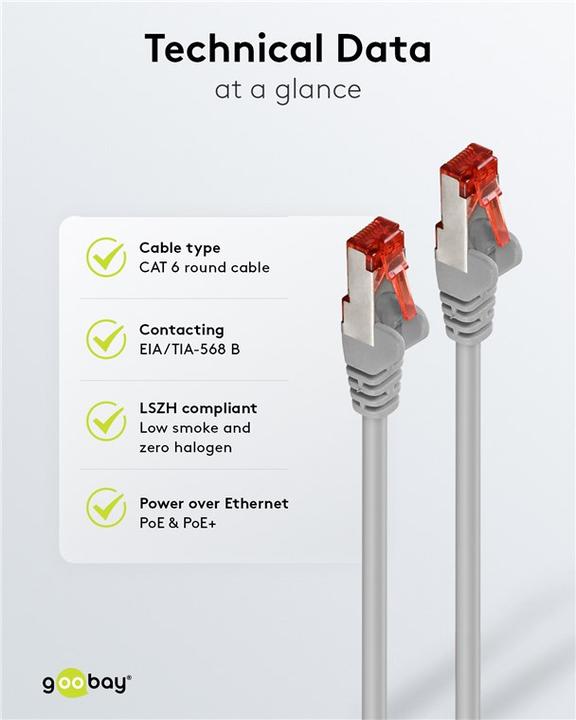 Actual product image Goobay Network cable (S/STP, CAT6, 50 m)