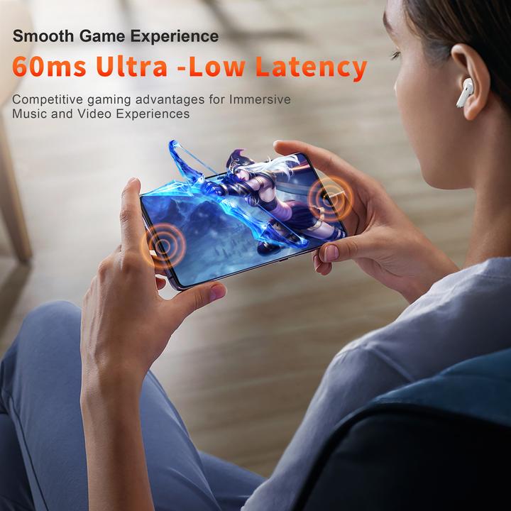 Image du produit Qere E28 écouteurs sans fil Bluetooth 5.3 In-Ear HIFI avec annulation de bruit, IPX5 & Touch Control (ANC, 20 h, Sans fil)