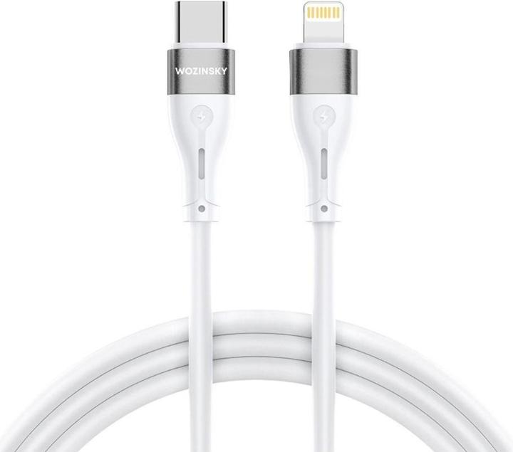 Produktbild Wozinsky WSTCL2 Lightning / USB-C PD 27W Kabel 2 m - Weiss (2 m, USB 3.2 Gen 2)