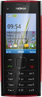Produktbild Nokia X2-00 - Schwarz/Rot (2.20", 5 Mpx)