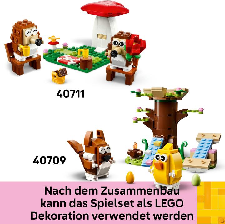 Actual product image LEGO Hedgehogs and their picnic date (40711, LEGO Seasonal Sets)