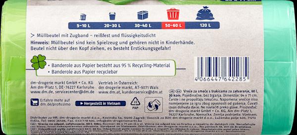 Nutritional values and ingredients dm Profissimo Bin liners (30 x, 60 l)