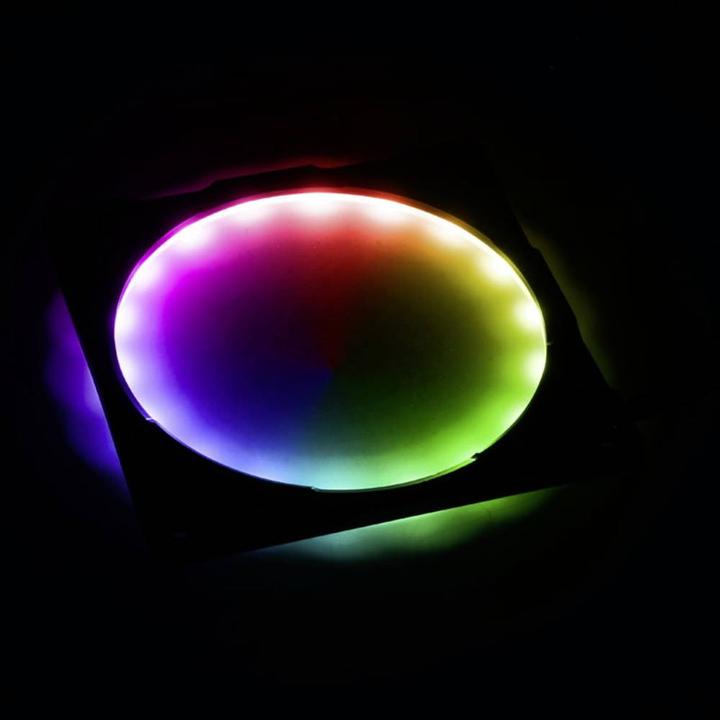 Actual product image Phanteks Halos Lux Digital 120mm Frame Digital RGB alu / black (Multicoloured)