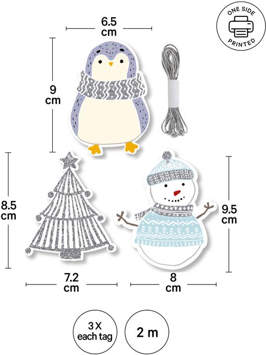 Actual product image I Am Creative Geschenkanhänger Set (Gift ribbon, 9 x)