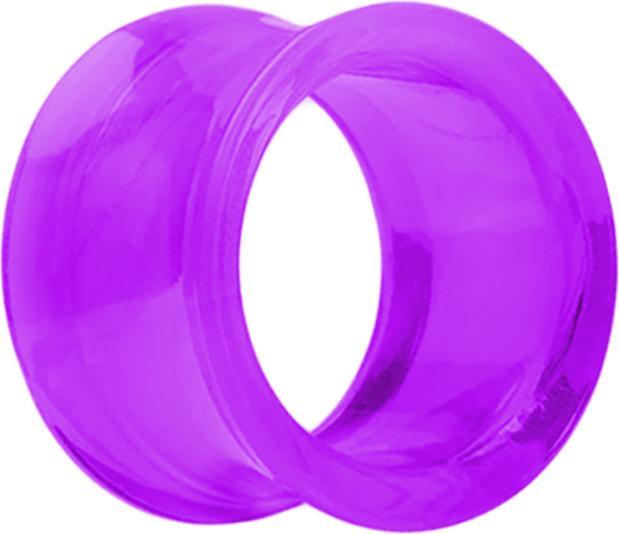 Star Piercing Flared Tunnel violett (ohne Messing, Acryl)