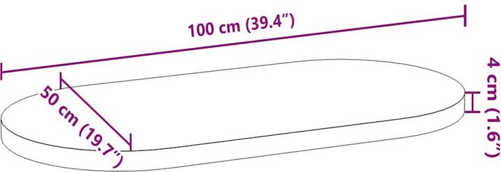 Produktbild VidaXL Lyndsey (100 x 50 x 4 cm)