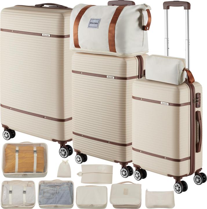 Produktbild tectake Reisekofferset Madison, 13-teilig, TSA-Schloss (92 l)