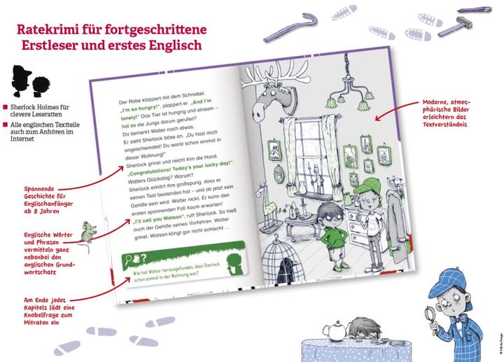 Immagine prodotto Duden Leseprofi Sherlock Junior und der Bär von London, Erstes Englisch (Tedesco, THiLO, Nikolai Renger, 2017)