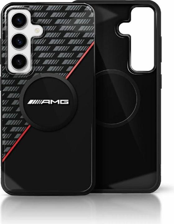 Produktbild Mercedes AMG Double Layer Rhombs MagSafe Case for Samsung Galaxy S25+ - Black/Red (Samsung Galaxy S25+)