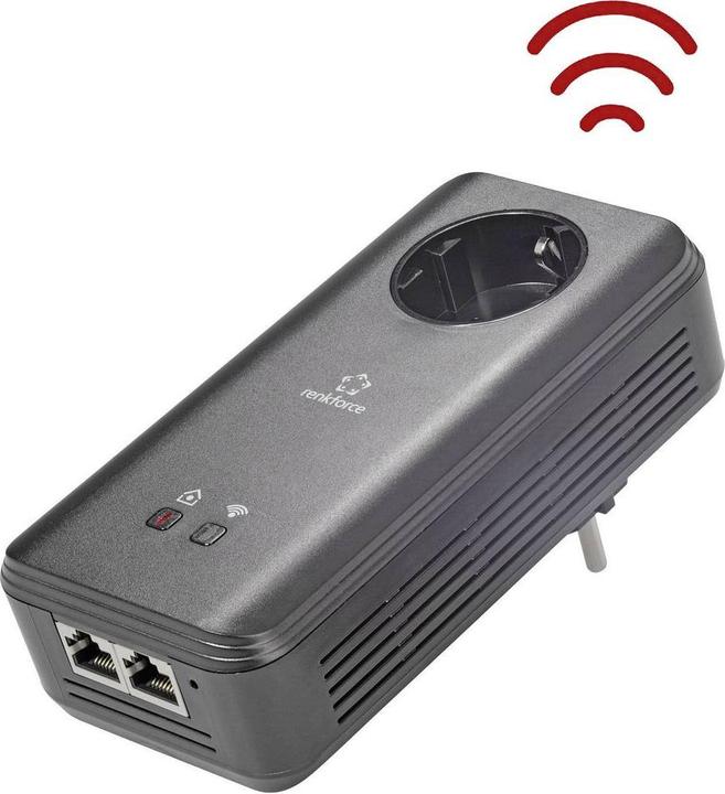 Produktbild Renkforce Powerline WLAN Einzel Adapter 1.2 Gbit/s PL1200D WiFi (1200 Mbit/s)